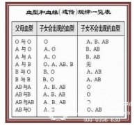 深圳血型亲子鉴定对照表是怎么样的,准确吗
